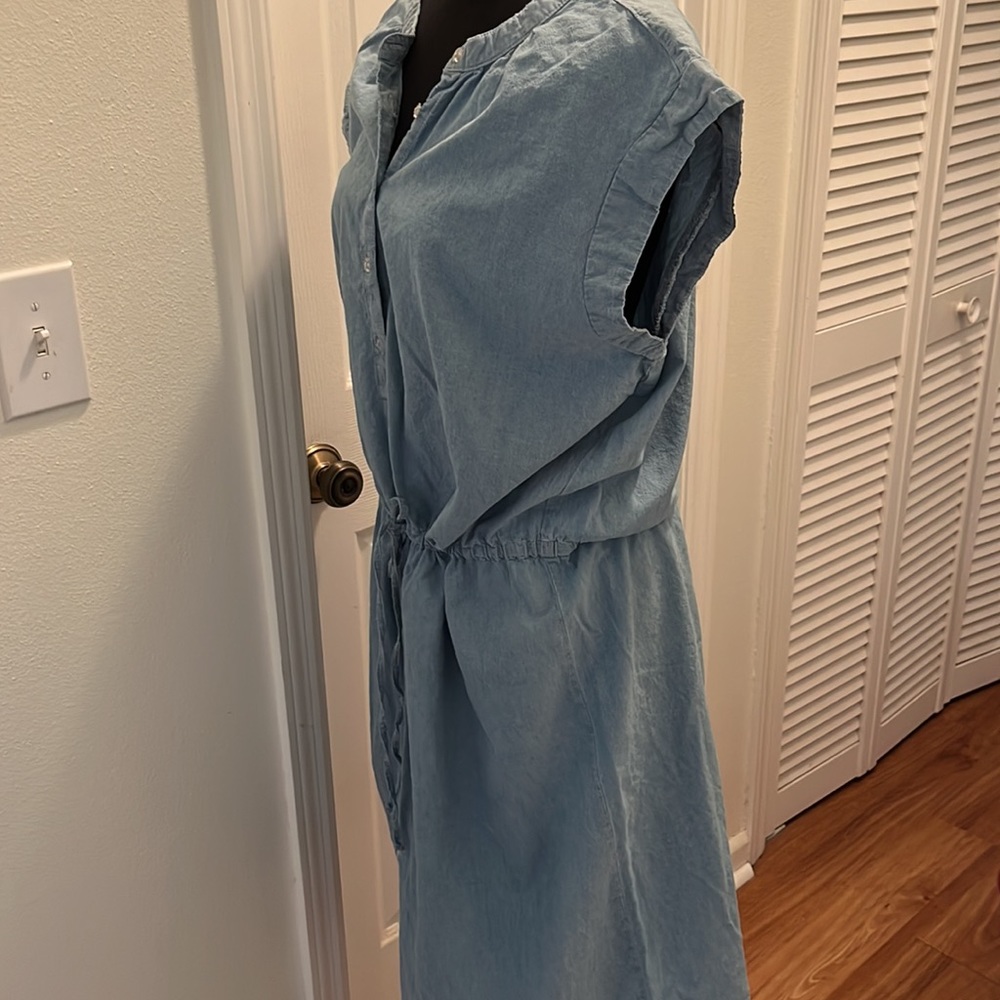 Basic Editions denim drawstring dress - Picture 4 of 5